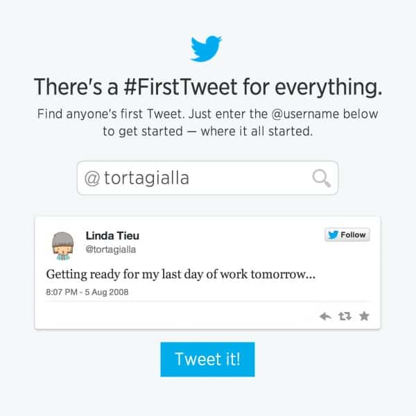 What Does Your First Tweet Say About You?