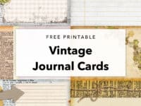 Free Printable - Vintage Journal Cards