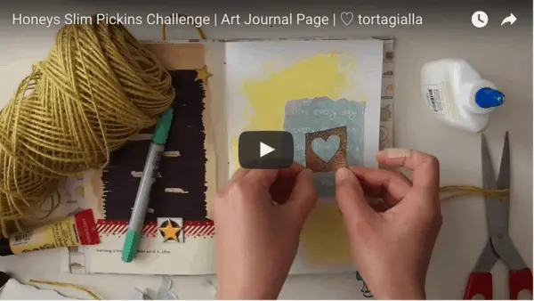 Honeys Slim Pickins Challenge | Art Journal Page