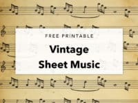 Free Printable Vintage Sheet Music