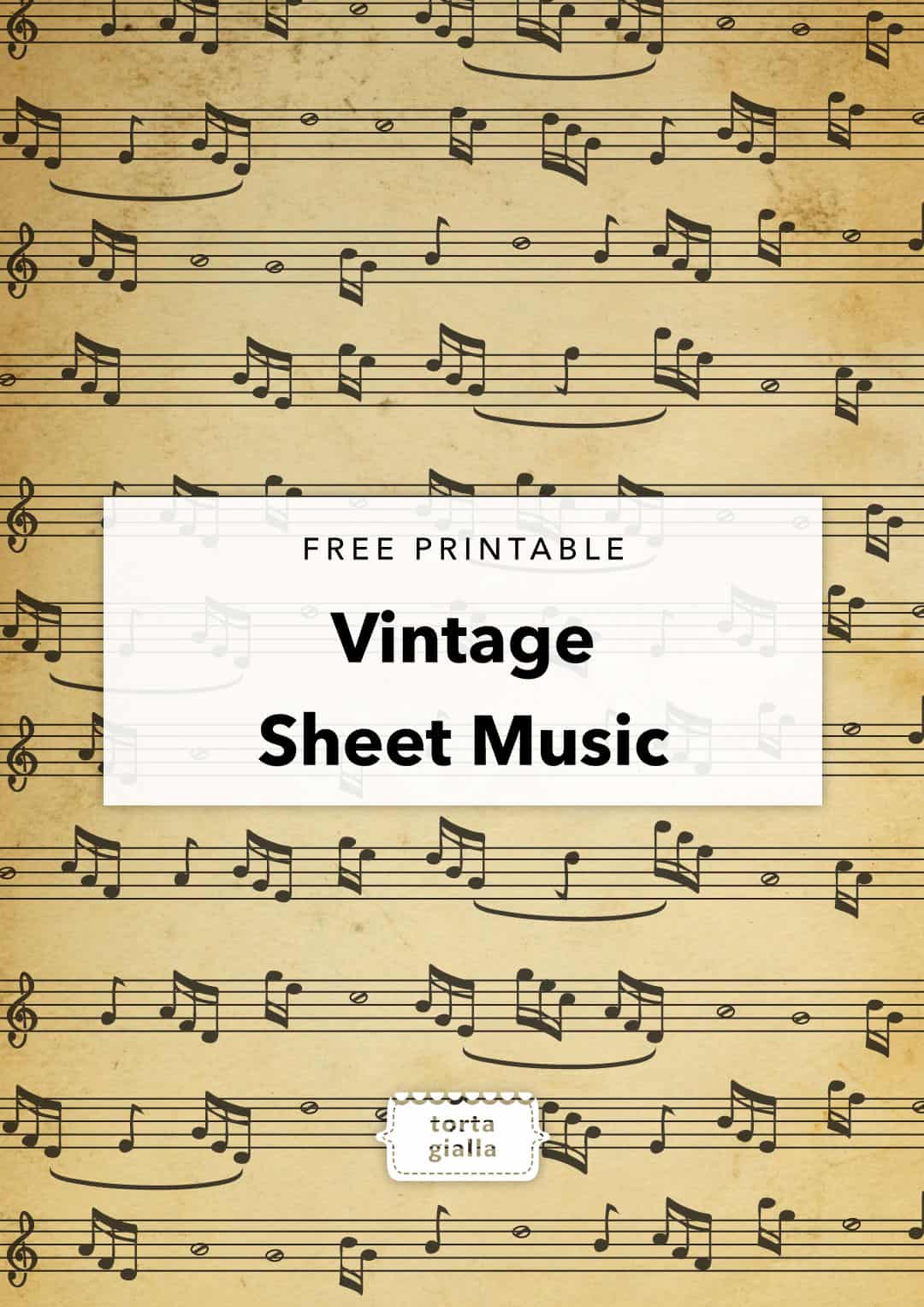 Free Printable Vintage Sheet Music Tortagialla