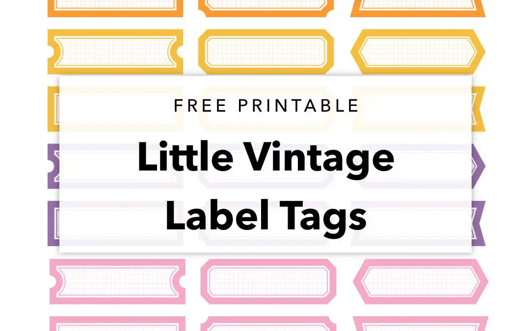 Free Printable Little Vintage Label Tags