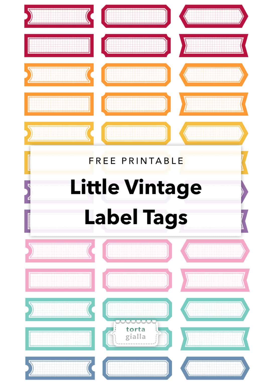 Free Printable Little Vintage Label Tags tortagialla