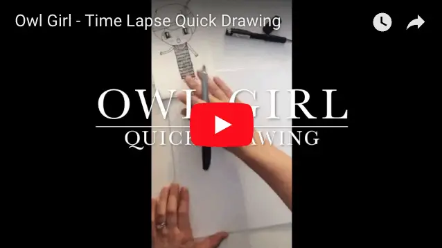 Owl Girl – Time Lapse Quick Drawing