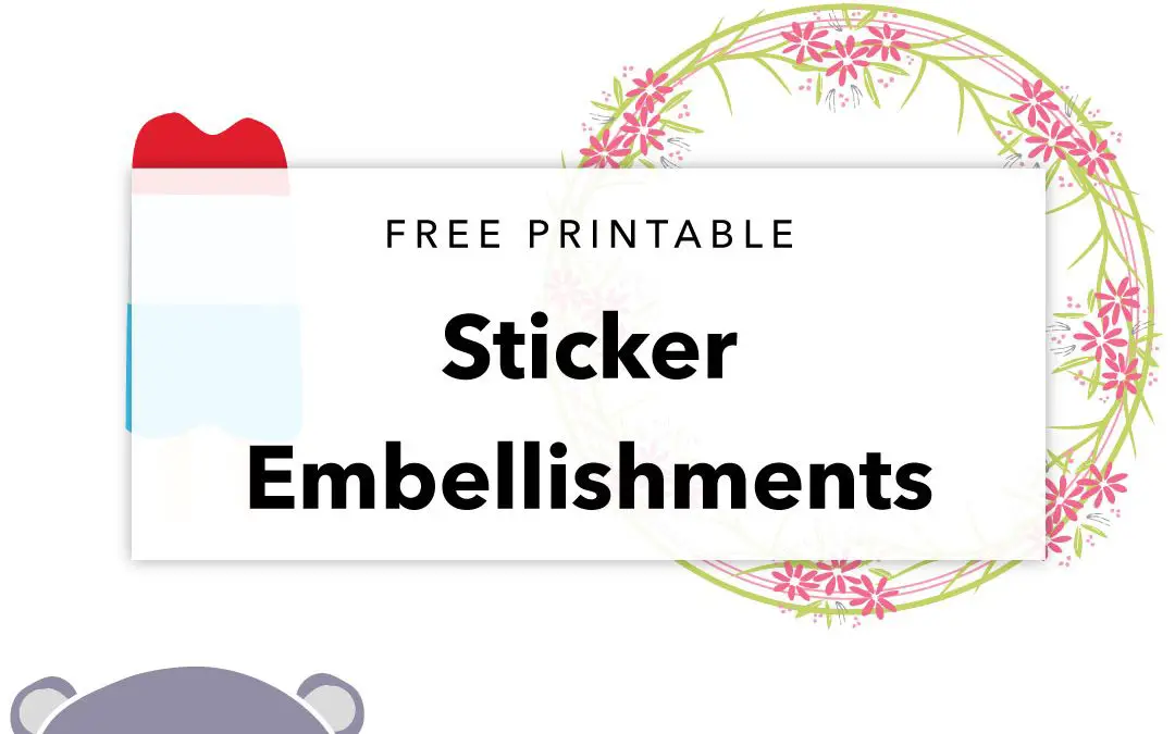 More Free Printable Sticker Embellishment Motifs