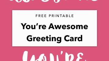 Free Printable You’re Awesome Greeting Card