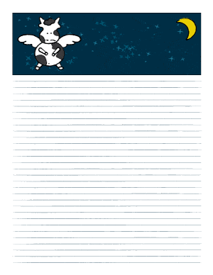 Cow Angel Stationery screenshot