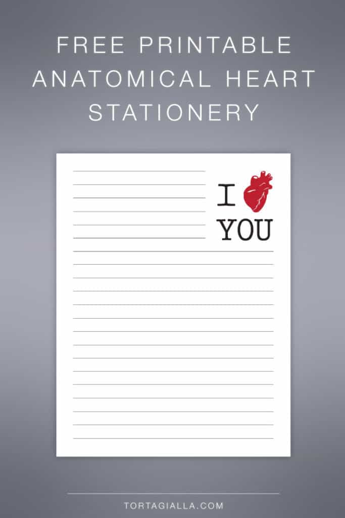 FREE PRINTABLE: Heart Stationery Printable