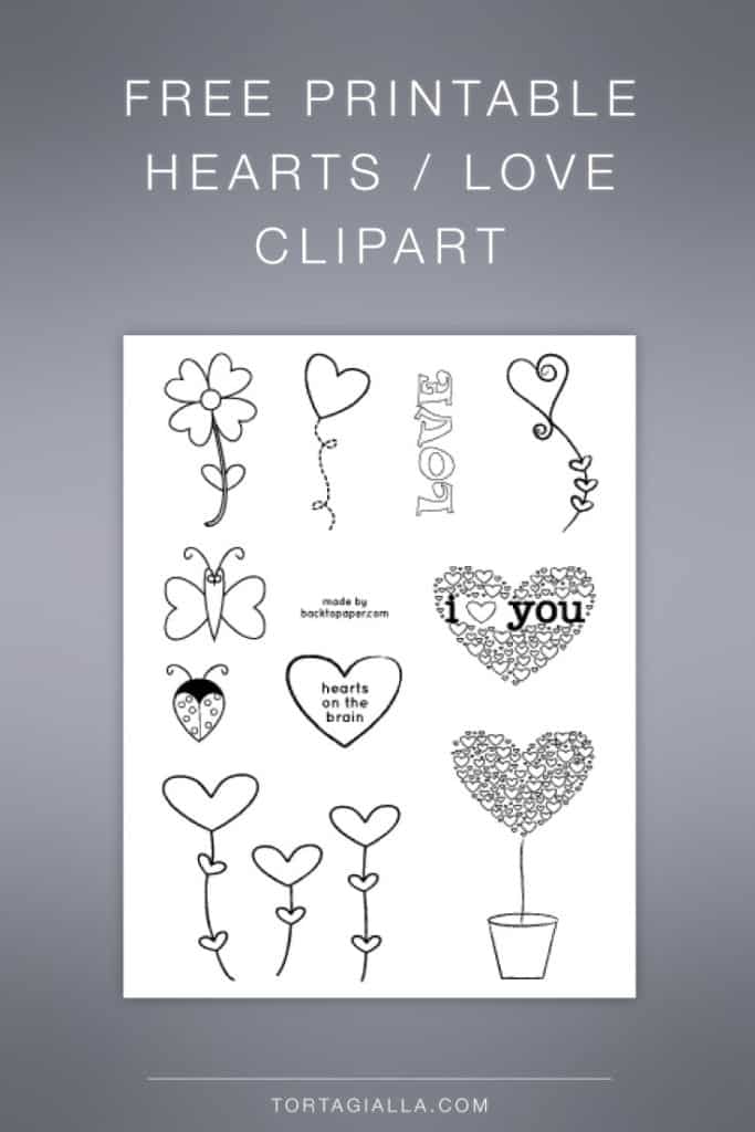Love clipart - lots of hearts - free printable download on tortagialla.com