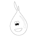 happy raindrop drawing outline