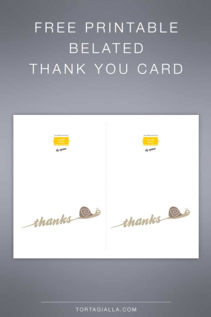 Late thank you card picture