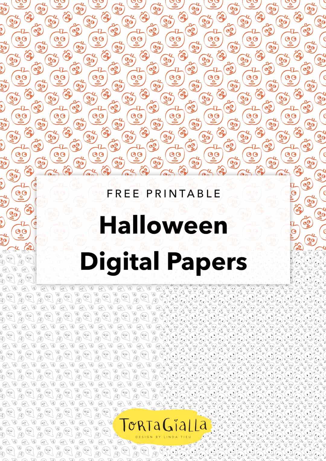 free printable halloween digital papers