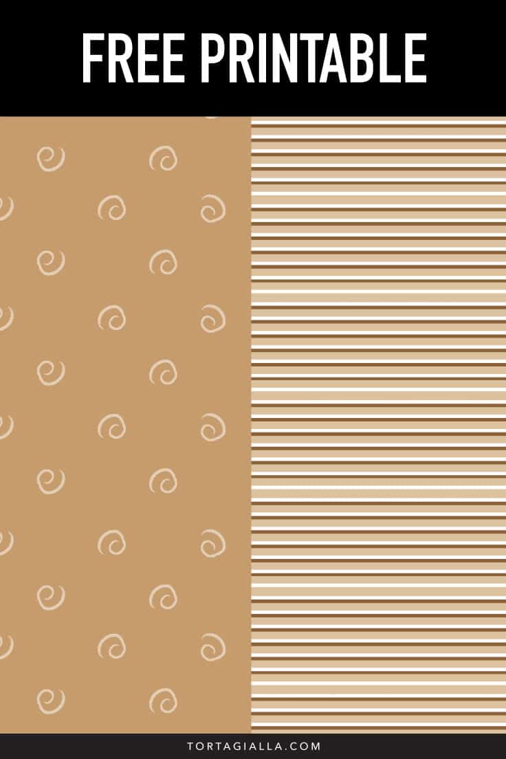 Printable Striped Paper Enjoy Coffee Digital Card Design Tortagialla