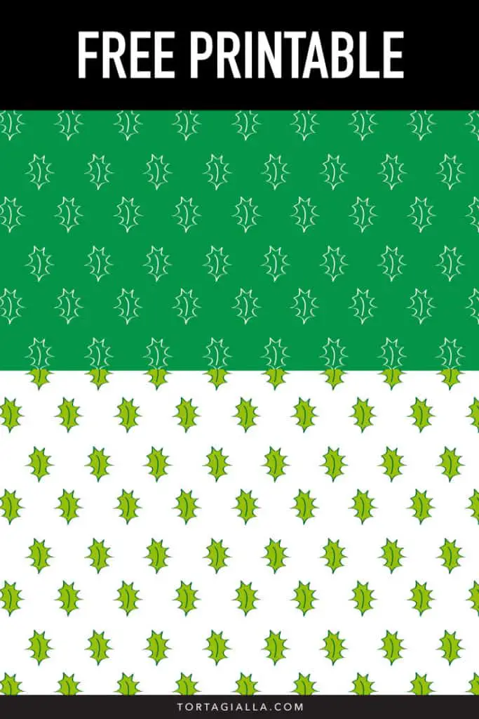 Holly Leaf Pattern free printable PDF papers.