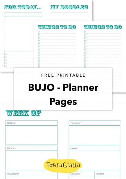 Free Printable - BUJO Planner Pages - Planning for the New Year