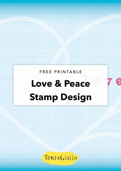 free printable - love and peace wallpaper stamp design