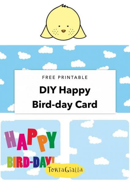 free printable DIY happy bird day card
