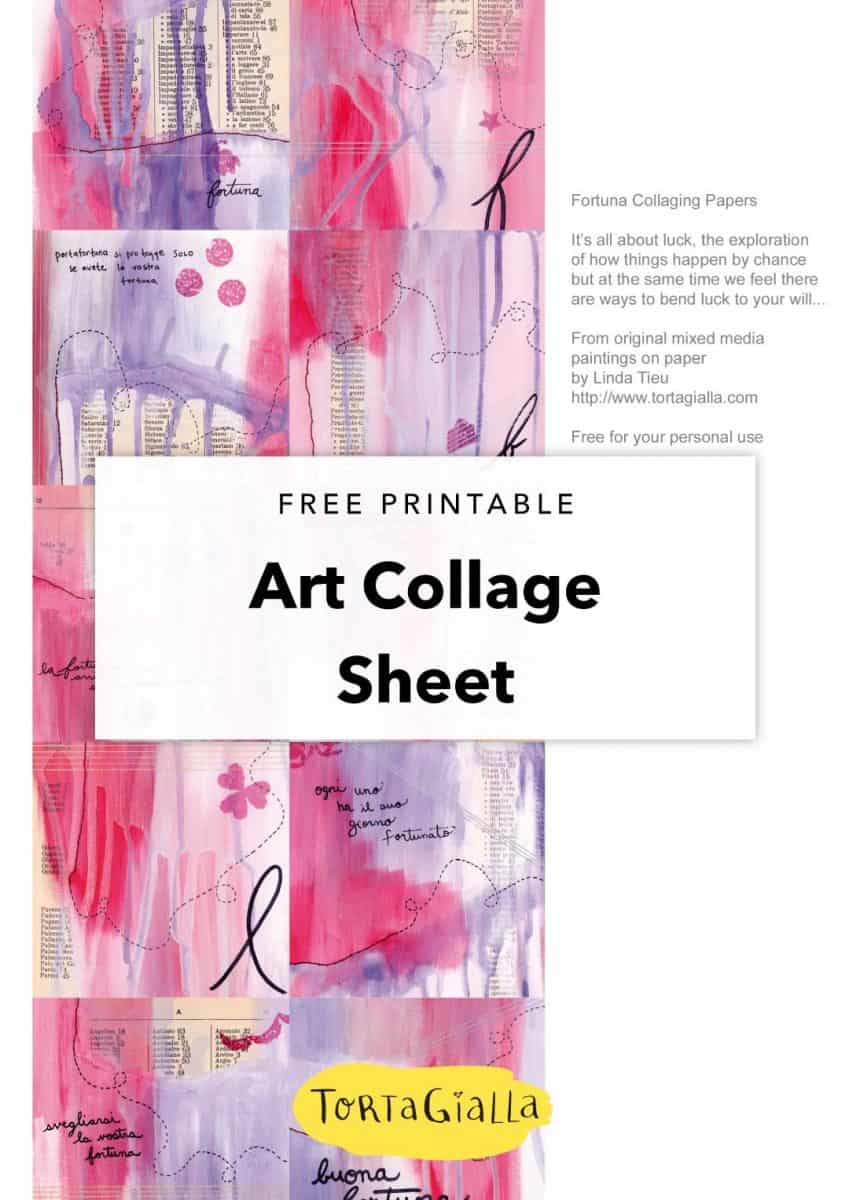 free printable art collage sheet