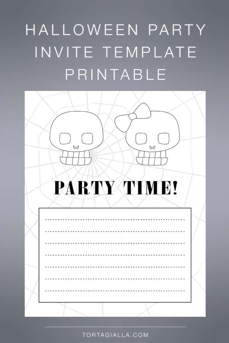 Halloween Party Invite Template Printable