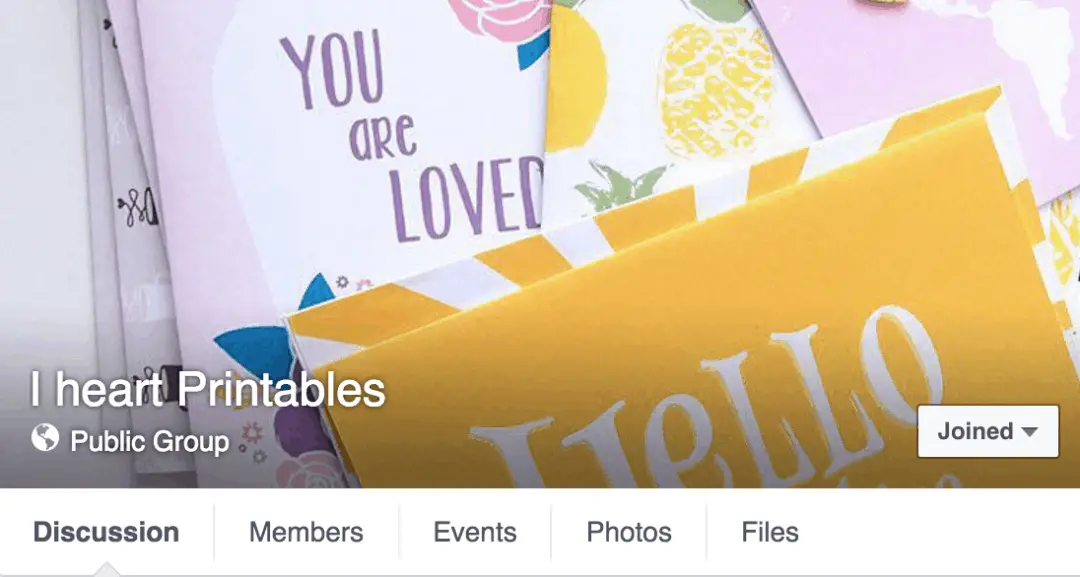 I heart Printables Facebook Group - tortagialla