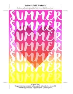 Summer Haze Art Printable