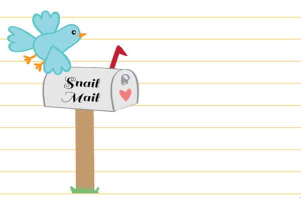 Printable Snail Mail Stationery Set - Envelope and matching stationery paper printables