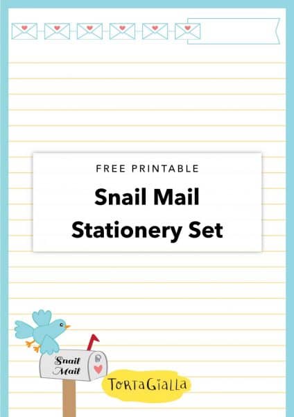 free printable snail mail stationery set