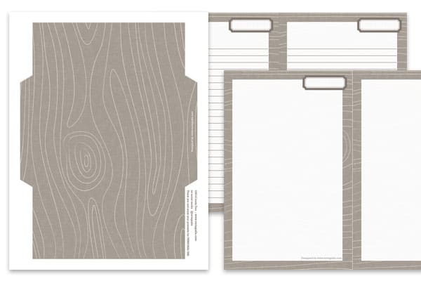 Woodgrain stationery set by tortagialla.com