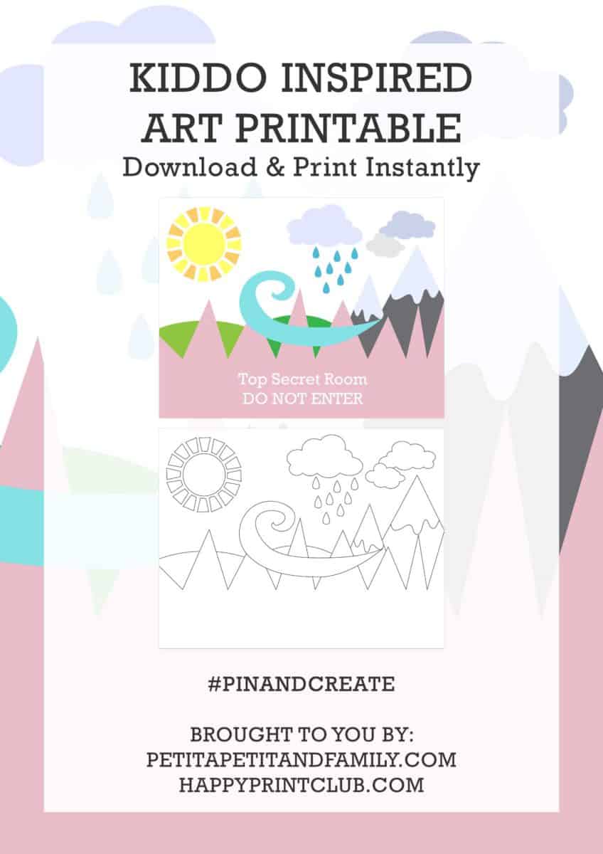 Kiddo inspired free art printable - PDF customizable