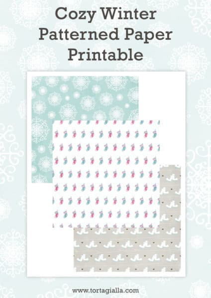 Cozy Winter Patterned Paper Printable on tortagialla.com