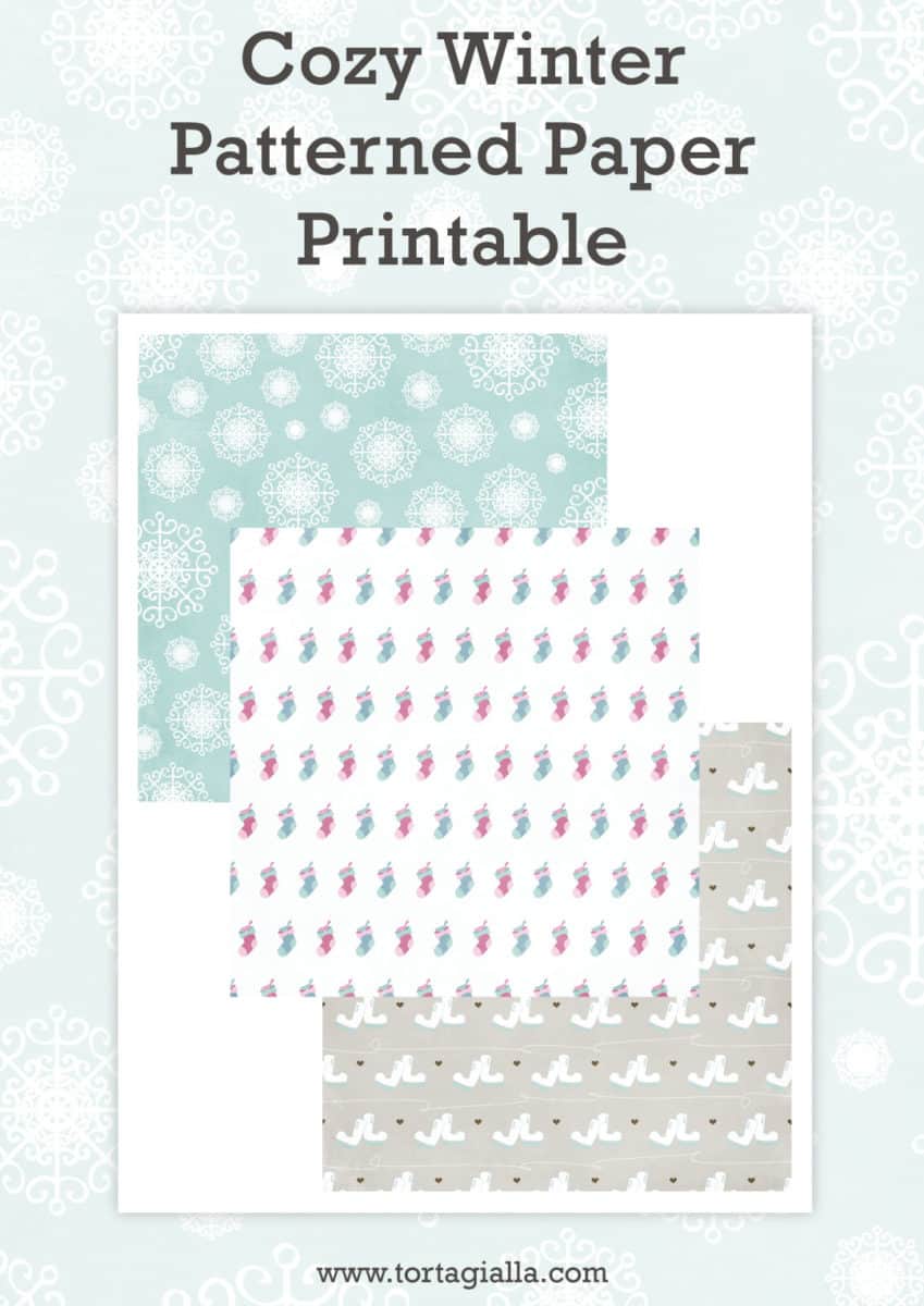 Free Cozy Winter Patterned Paper Printables - tortagialla