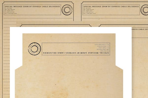 free telegram stationery printable