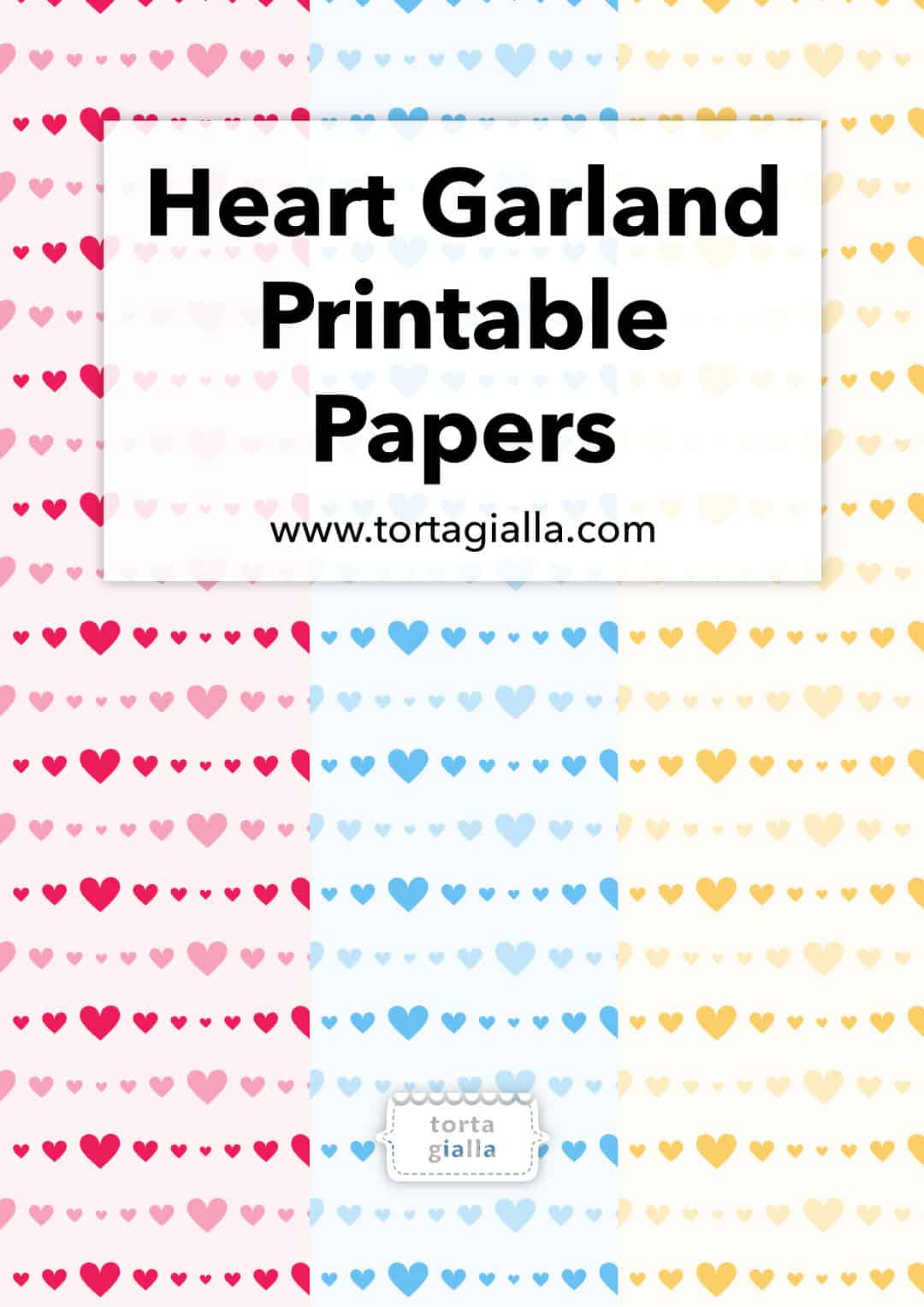 Heart Garland Printable Papers