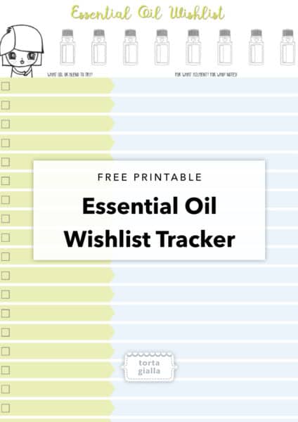 Essential Oil Wishlist Tracker - Free Printable PDF