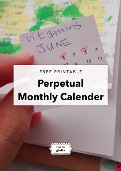 perpetual monthly calendar printable to cut out