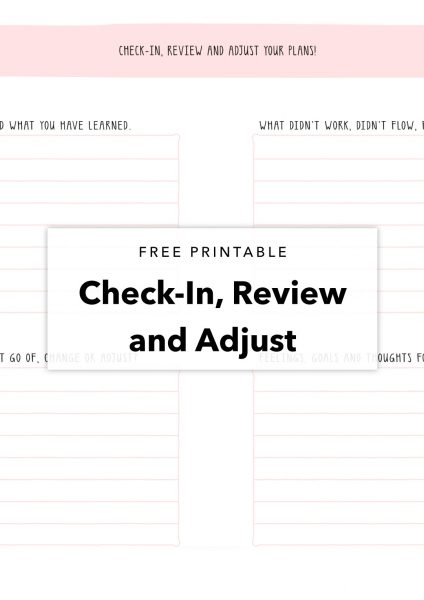 free printable check-in review and adjust your plans