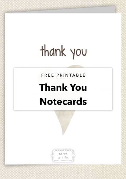 free printable thank you notecards