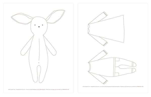 easter bunny coloring doll clothes
