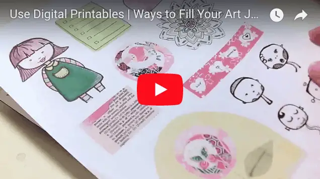 use digital printables in your art journal