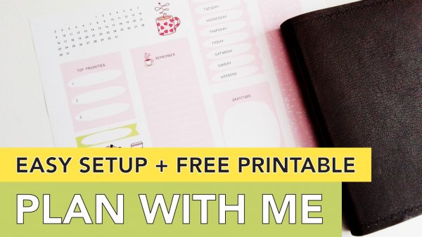 plan with me notebook with free printables