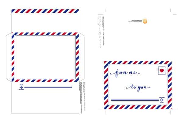 airmail greeting card printable
