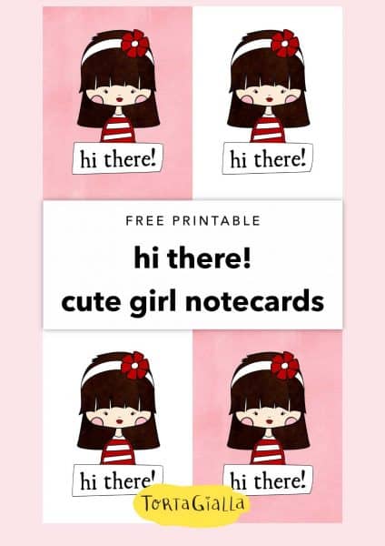 Cute Free Printable Notecards - tortagialla