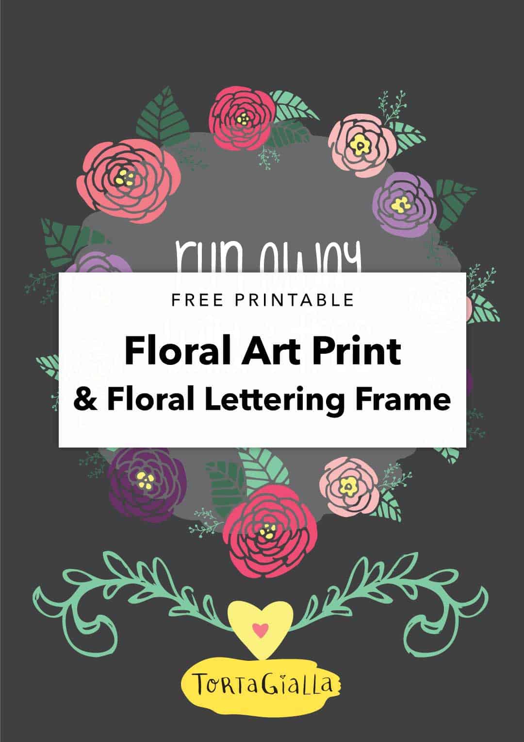 Looking for printable colored flowers? Check out this floral art printable that can be used as home decor for kids and nursery walls!