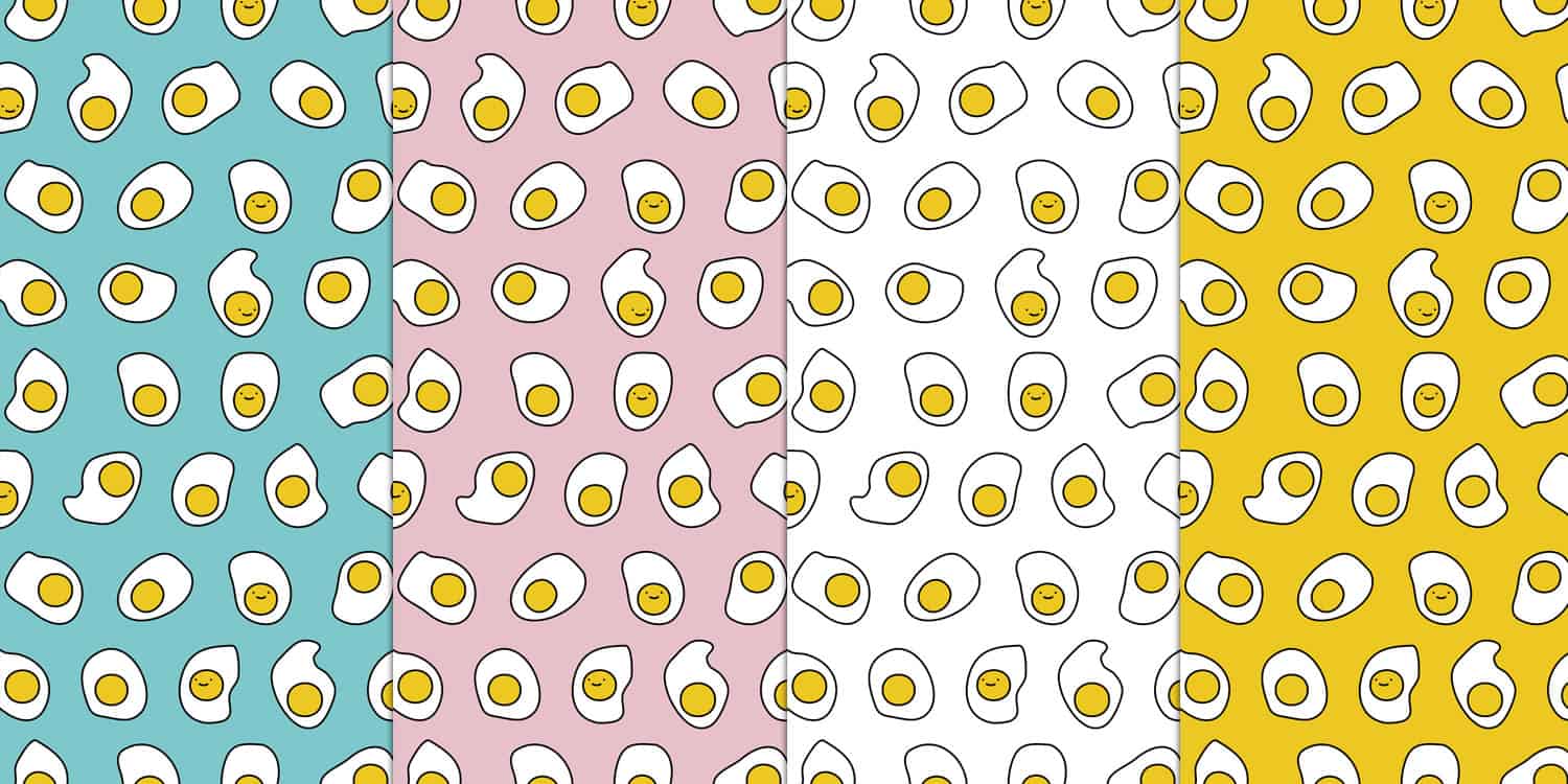 Cute Scrapbook Paper Printable - Eggs Sunny Side Up - tortagialla