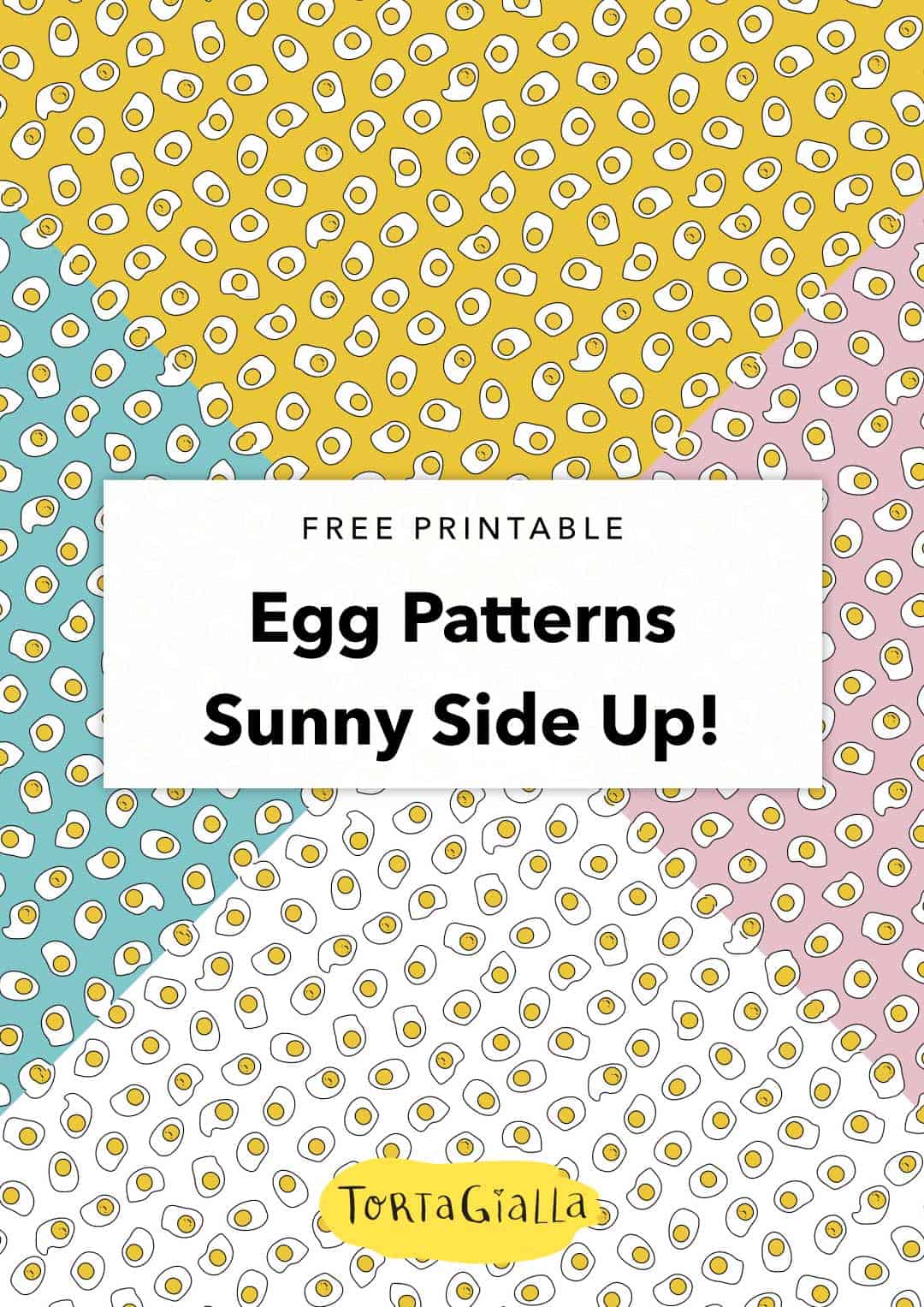 Looking for a cute scrapbook paper printable? How about this sunny side up egg design I created, super cute and bright for your papercrafting projects.