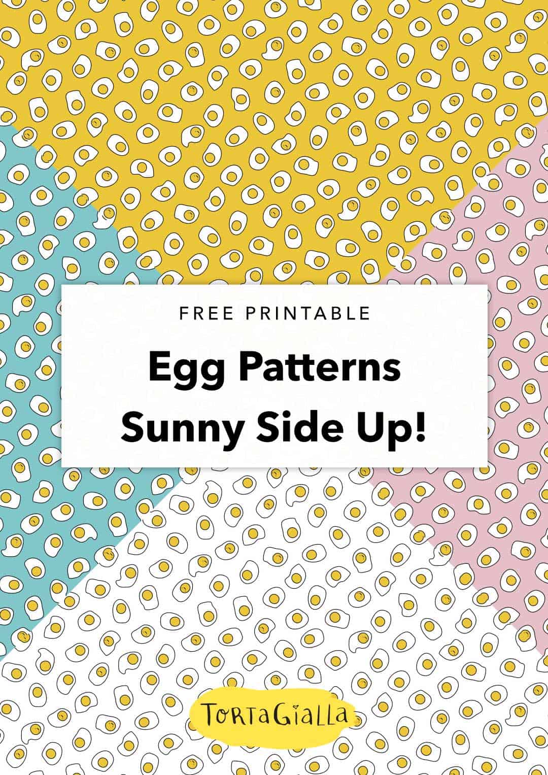 Looking for a cute scrapbook paper printable? How about this sunny side up egg design I created, super cute and bright for your papercrafting projects.