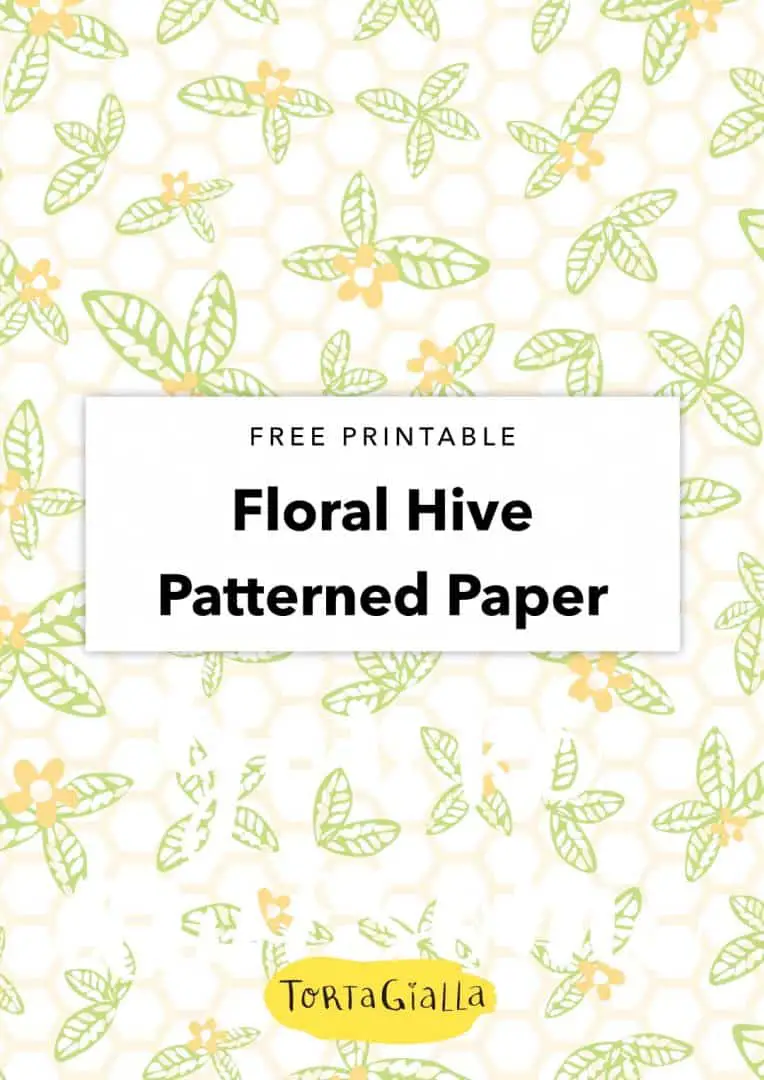 Floral Honeycomb Printable Scrapbook Paper PDF - tortagialla