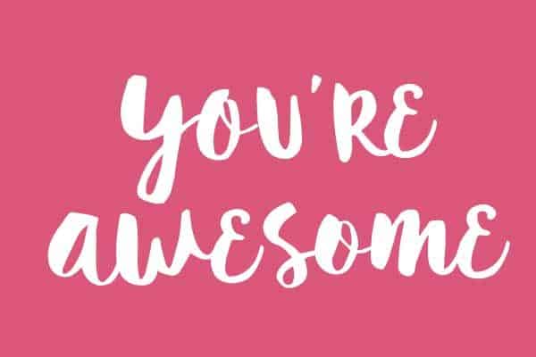 you're awesome greeting card