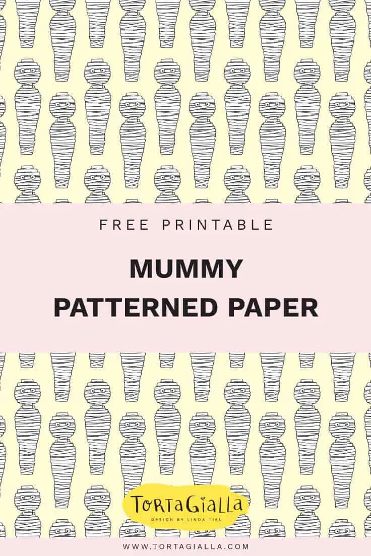 Mummy Pattern Halloween Paper Printable