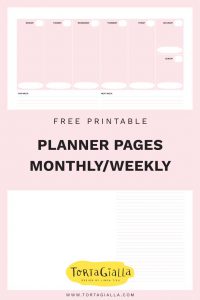 Free Printable Weekly Planner Sheets + Monthly List Sheet from tortagialla.com